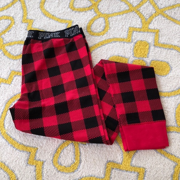 PINK Victoria's Secret Other - ♥️🖤NWT Buffalo Plaid PJ Pants🖤❤️ Sz L